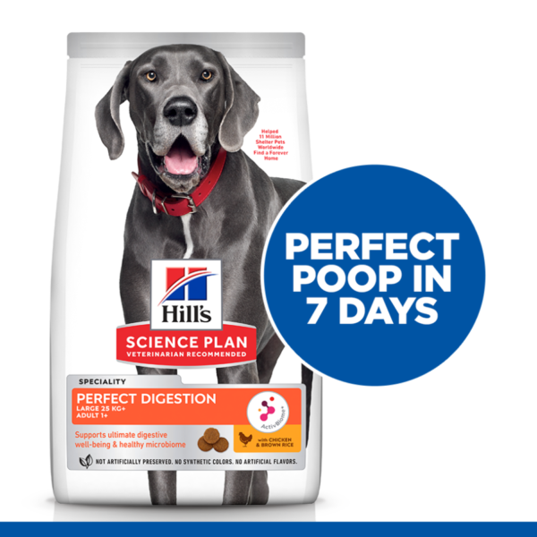 Hill’s Science Plan Perfect Digestion Large Breed Adult 1+ Dog Food With Chicken And Brown Rice (14kg) - Image 3