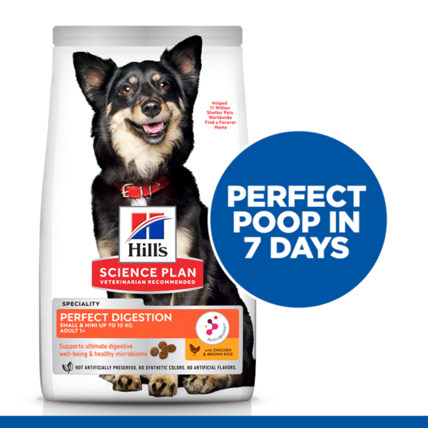 Hill’s Science Plan Perfect Digestion Small & Mini Adult 1+ Dog Food With Chicken & Brown Rice (3kg) - Image 3
