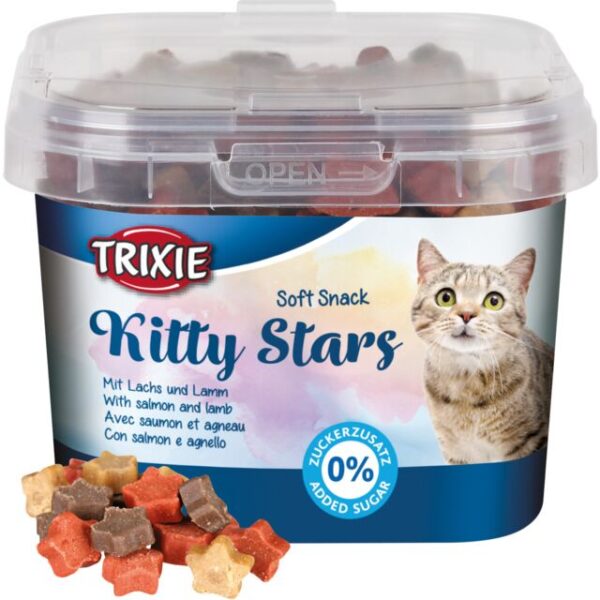 TRIXIE Kitty Stars Soft Snack Cat Treats with Salmon and Lamb