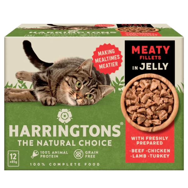 HARRINGTONS Meaty Selection in Jelly Adult Wet Cat Food Multipack (12 x 85g)