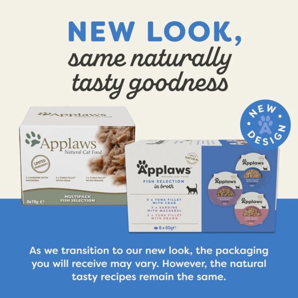 Applaws Natural Wet Cat Food Fish Selection in Broth Multipack new look