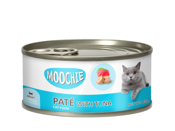 Moochie Adult Cat Food Pate with Tuna 85g can