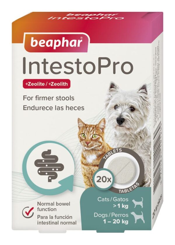 Beaphar IntestoPro Anti Diarrhea Tablets Small Dog / Cat 20 tablets