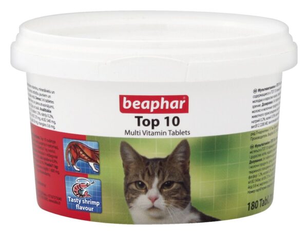 Beaphar Top 10 Multi Vitamin Tablets for Cats - 180 tablets
