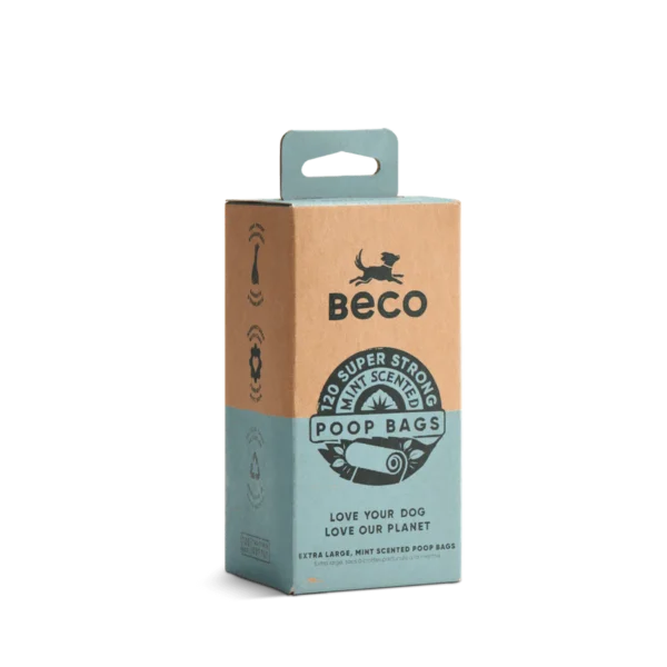 Beco Large Poop Bags Mint Scented 120 pcs