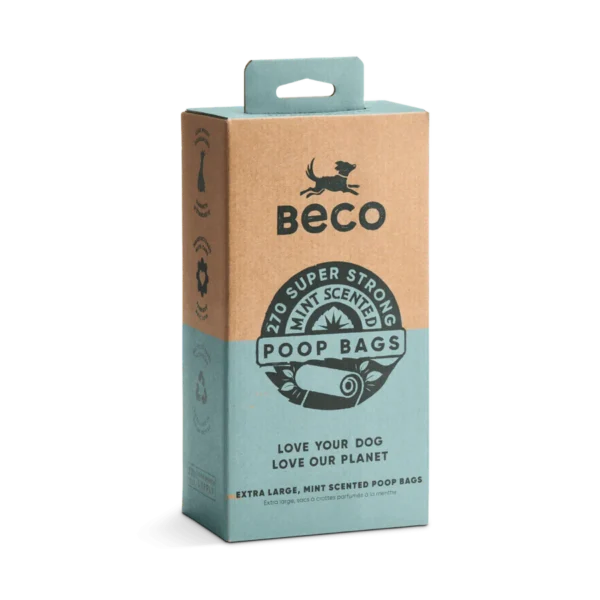 Beco Large Poop Bags Mint Scented 270 pcs