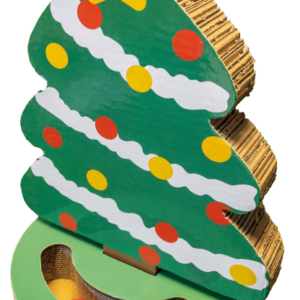 Cardboard Christmas Tree Scratching Post for Cats 56x44x45 cm