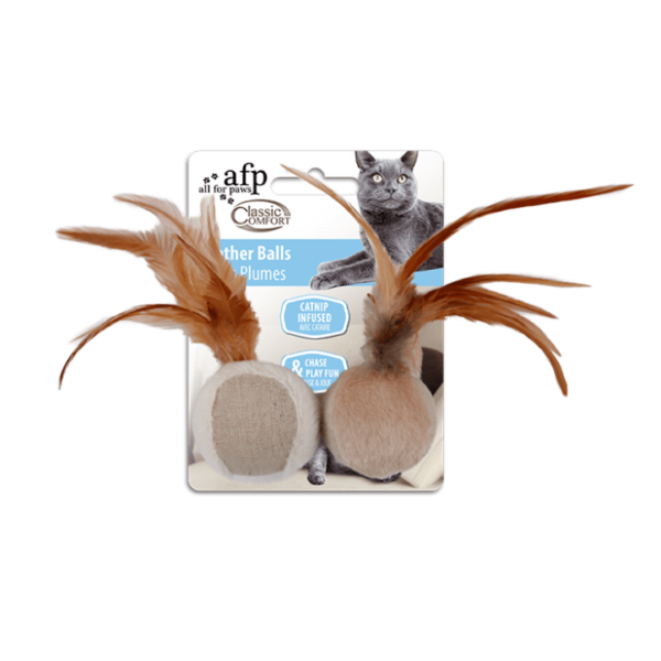 Classic Comfort Feather Balls Catnip Infused toy for Cats