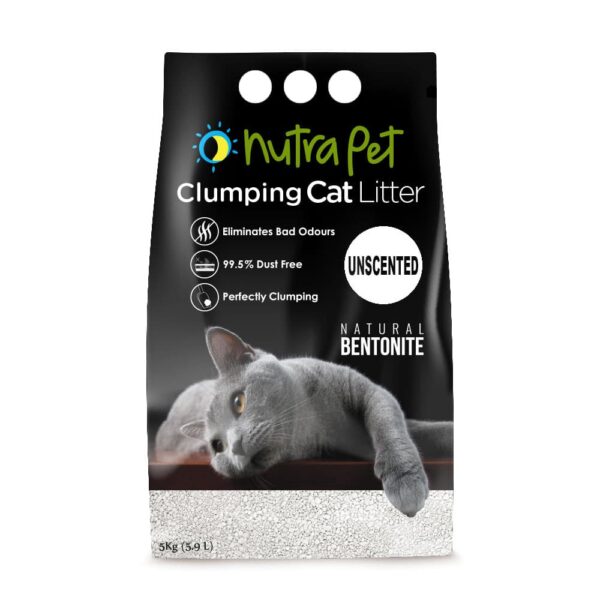 NutraPet Clumping Cat Litter Natural Bentonite unscented 5kg