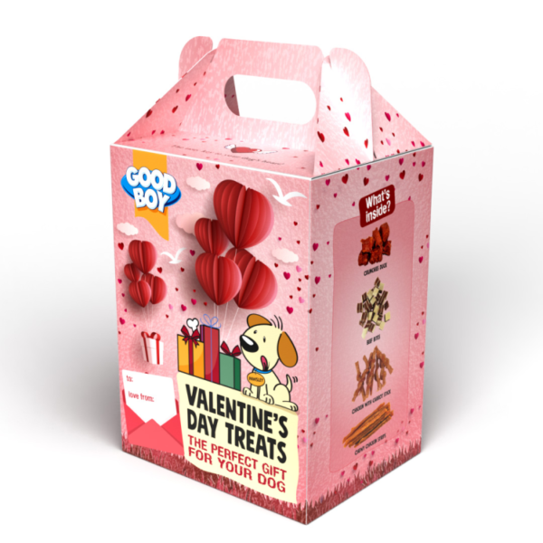 Good Boy Valentine's Day Treats Gift Box for Dogs