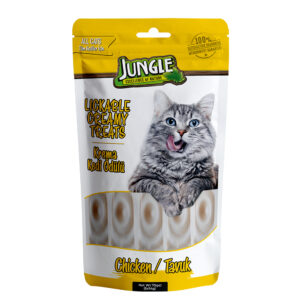 Jungle Creamy Lickable Treats Chicken for Cats 5 x 14g