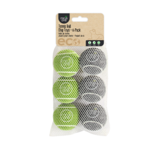 Minus One Bouncy Tennis Ball Dog Toy - 6 ball pack