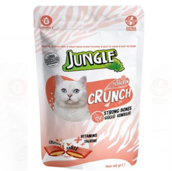 Jungle Crunchy Chicken & Cheese Cat Treats 10pcs (60g)