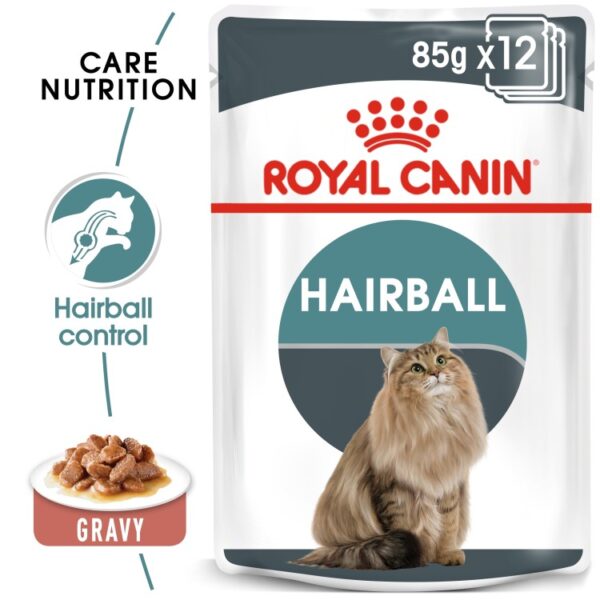 Royal Canin Feline Care Nutrition Hairball Gravy Cat Wet Food benefits